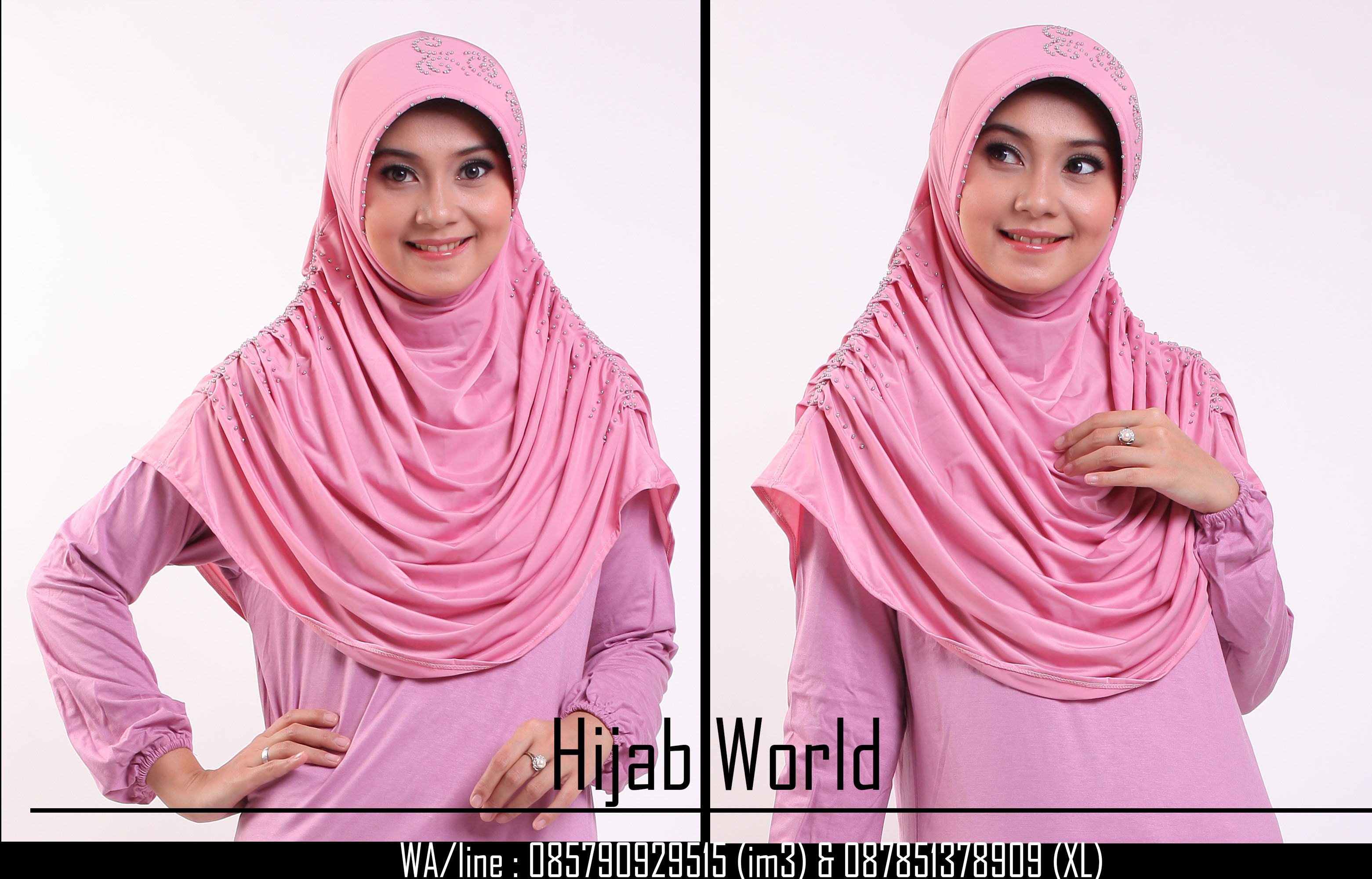 Hijab Instan Warna Pink Tutorial Hijab Terbaru